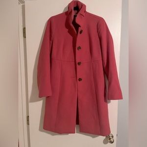 J Crew Factory Raspberry Wool Midi Coat - Sz 4